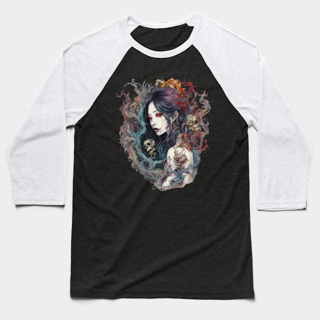 Anime Ghost Baseball T-Shirt by animegirlnft